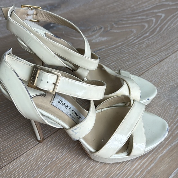 Jimmy Choo, vintage, patent leather , platform sandal heels, size 38 - Picture 3 of 8